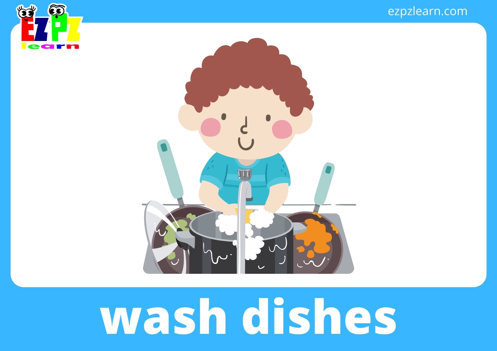 Chores Flashcards With Words View Online or PDF Download